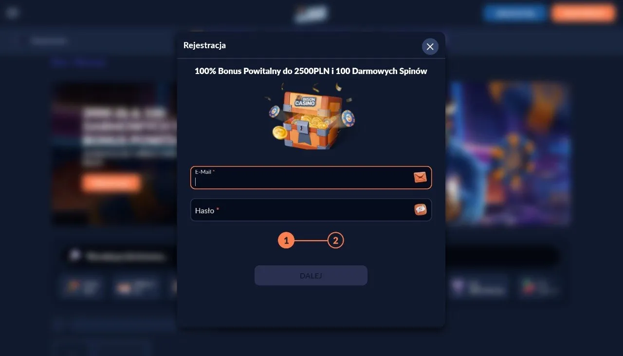 Bison Casino rejestracja – jak szybko założyć konto gracza? 